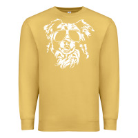 Antique Gold border collie dog t  shirt border collie with sunglasses cool dog t  s Premium Sweatshirt - linhVisuals