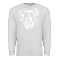 Dove Grey border collie dog t  shirt border collie with sunglasses cool dog t  s Premium Sweatshirt - linhVisuals