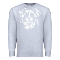 Heather Grey border collie dog t  shirt border collie with sunglasses cool dog t  s Premium Sweatshirt - linhVisuals
