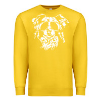 Lemon border collie dog t  shirt border collie with sunglasses cool dog t  s Premium Sweatshirt - linhVisuals