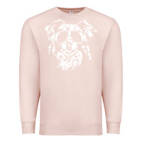 Pale Pink border collie dog t  shirt border collie with sunglasses cool dog t  s Premium Sweatshirt - linhVisuals
