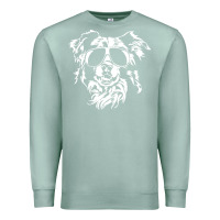 Seafoam border collie dog t  shirt border collie with sunglasses cool dog t  s Premium Sweatshirt - linhVisuals