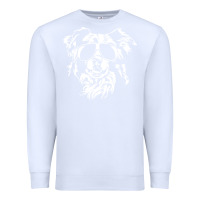 White border collie dog t  shirt border collie with sunglasses cool dog t  s Premium Sweatshirt - linhVisuals