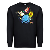 Black oswald the octopus Premium Sweatshirt - linhVisuals