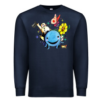 Navy oswald the octopus Premium Sweatshirt - linhVisuals