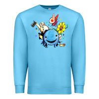 Ocean Blue oswald the octopus Premium Sweatshirt - linhVisuals