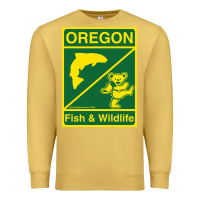Antique Gold oregon fish & wildlife deadheads unite! Premium Sweatshirt - linhVisuals