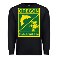 Black oregon fish & wildlife deadheads unite! Premium Sweatshirt - linhVisuals