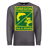 Charcoal Heather oregon fish & wildlife deadheads unite! Premium Sweatshirt - linhVisuals