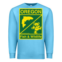 Ocean Blue oregon fish & wildlife deadheads unite! Premium Sweatshirt - linhVisuals