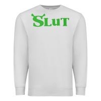 Dove Grey SHREK SLUT GREEN SHIRT Premium Sweatshirt - linhVisuals