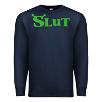 Navy SHREK SLUT GREEN SHIRT Premium Sweatshirt - linhVisuals