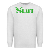 Oatmeal Heather SHREK SLUT GREEN SHIRT Premium Sweatshirt - linhVisuals