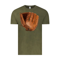 Vintage Olive baseball glove Vintage Tee - FaDigitalArtStudio