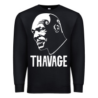 Black THAVAGE Premium Sweatshirt - linhVisuals