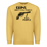 Antique Gold guns dont kill people i kill people 1996 Premium Sweatshirt - linhVisuals