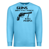 Ocean Blue guns dont kill people i kill people 1996 Premium Sweatshirt - linhVisuals