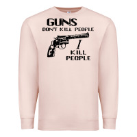 Pale Pink guns dont kill people i kill people 1996 Premium Sweatshirt - linhVisuals