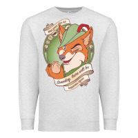 Oatmeal Heather chin up   robin hood Premium Sweatshirt - linhVisuals