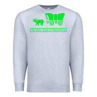 Heather Grey you have died of dysentery oregon trail Premium Sweatshirt - linhVisuals