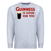 Heather Grey guiness is good for you (and me) hq fnny Premium Sweatshirt - linhVisuals