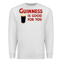 Oatmeal Heather guiness is good for you (and me) hq fnny Premium Sweatshirt - linhVisuals