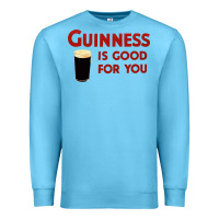Ocean Blue guiness is good for you (and me) hq fnny Premium Sweatshirt - linhVisuals