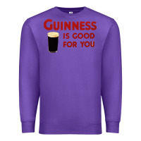 Purple guiness is good for you (and me) hq fnny Premium Sweatshirt - linhVisuals
