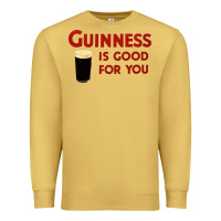 Antique Gold guiness is good for you (and me) hq fnny Premium Sweatshirt - linhVisuals