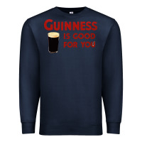 Navy guiness is good for you (and me) hq fnny Premium Sweatshirt - linhVisuals
