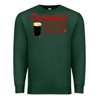 Sports Green guiness is good for you (and me) hq fnny Premium Sweatshirt - linhVisuals