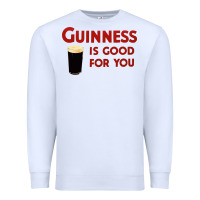 White guiness is good for you (and me) hq fnny Premium Sweatshirt - linhVisuals