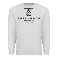 Dove Grey torchwood institute Premium Sweatshirt - linhVisuals