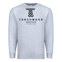 Heather Grey torchwood institute Premium Sweatshirt - linhVisuals