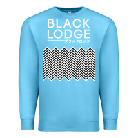 Ocean Blue twin peaks inspired japanese black lodge Premium Sweatshirt - linhVisuals