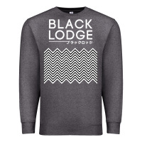Charcoal Heather twin peaks inspired japanese black lodge Premium Sweatshirt - linhVisuals
