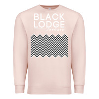 Pale Pink twin peaks inspired japanese black lodge Premium Sweatshirt - linhVisuals