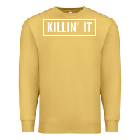 Antique Gold killin' it t Premium Sweatshirt - linhVisuals