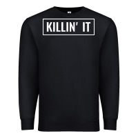 Black killin' it t Premium Sweatshirt - linhVisuals