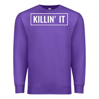 Purple killin' it t Premium Sweatshirt - linhVisuals