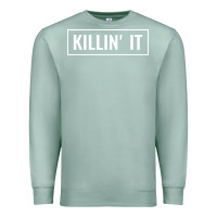 Seafoam killin' it t Premium Sweatshirt - linhVisuals