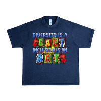 Navy diversity is a fact indesion is an act Urban Heavy Tee - FaDigitalArtStudio