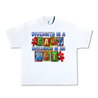 White diversity is a fact indesion is an act Urban Heavy Tee - FaDigitalArtStudio