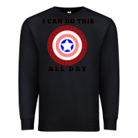 Black i can do this all day graphic mens & womens t shirt Premium Sweatshirt - linhVisuals