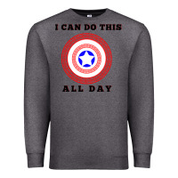Charcoal Heather i can do this all day graphic mens & womens t shirt Premium Sweatshirt - linhVisuals