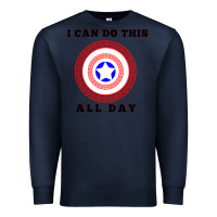 Navy i can do this all day graphic mens & womens t shirt Premium Sweatshirt - linhVisuals