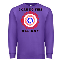 Purple i can do this all day graphic mens & womens t shirt Premium Sweatshirt - linhVisuals