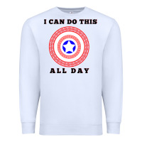 White i can do this all day graphic mens & womens t shirt Premium Sweatshirt - linhVisuals