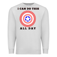 Dove Grey i can do this all day graphic mens & womens t shirt Premium Sweatshirt - linhVisuals