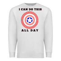 Oatmeal Heather i can do this all day graphic mens & womens t shirt Premium Sweatshirt - linhVisuals